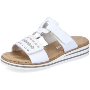 Rieker - V0636-80 Slipper - Wit - Imitatieleer - Antistress Technologie