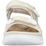 OTTO RIEKER Sport Sandalen - Crème - Klittenbandsluiting - Plateauhak