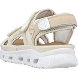 OTTO RIEKER Sport Sandalen - Crème - Klittenbandsluiting - Plateauhak