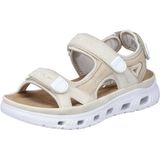 OTTO RIEKER Sport Sandalen - Crème - Klittenbandsluiting - Plateauhak