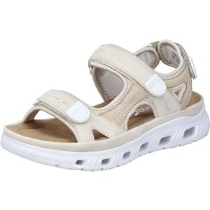 OTTO RIEKER Sport Sandalen - Crème - Klittenbandsluiting - Plateauhak
