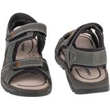 Rieker - Sandalen - Donkergrijs - Klittenbandsluiting - Trekkinglook