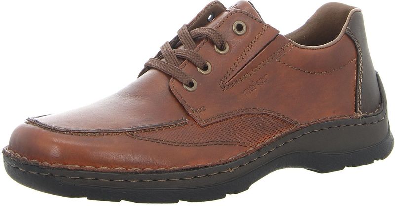 Rieker Halbschuhe Glattleder Schnürschuh