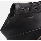 Enkellaarsjes - Zwart - Veterschoenen - Blokhak - Zachte Bovenlaag