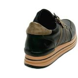 Remonte - D1318 - Sneakers - Zwart - Echt Leer - Uitneembare Binnenzool