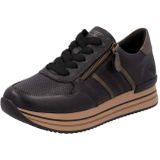Remonte - D1318 - Sneakers - Zwart - Echt Leer - Uitneembare Binnenzool