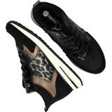 Remonte - D1G71 - Dameslaarzen - Zwart Combi - Textiel - Enkellaarzen