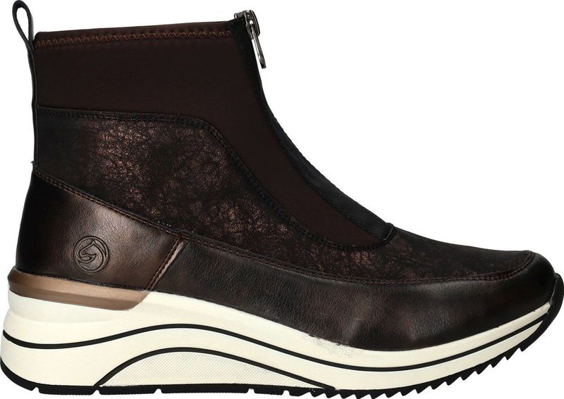 Remonte - Dorndorf - Damesboots - Bruin - Elastisch Materiaal - Ritssluiting