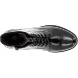 Veterlaarsjes - Effen - Leer - Blokhak - Ronde Neus