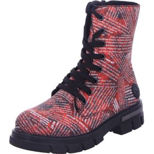 Rieker - Veterschoenen - Zwart - Leer