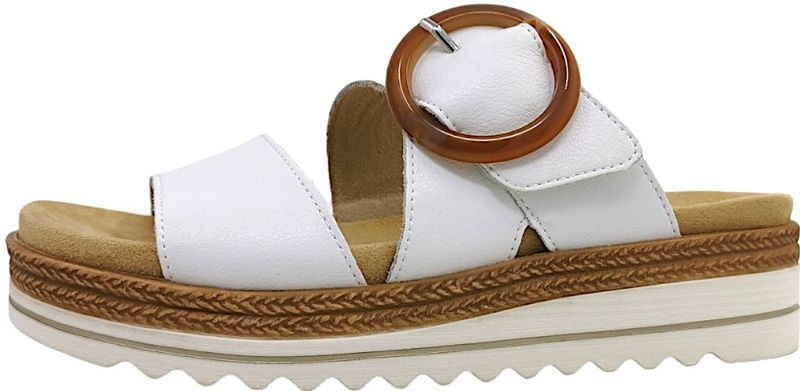 Remonte Pantolette, Keilabsatz, Sommerschuh, Schlappen mit Zierschnalle