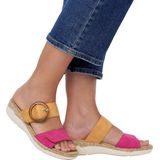 Remonte Pantolette, Keilabsatz, Sommerschuh, Schlupfschuh mit Wechselfußbett