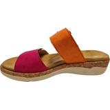 Remonte - Slippers - Oranje/Pink - Sleehak - Verwisselbaar Voetbed