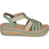 Rieker  -  sandalen  dames Groen