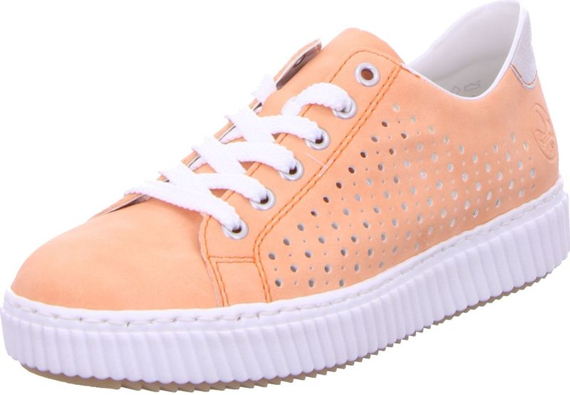 Rieker - M3901 - Damessneakers - Oranje - Synthetisch