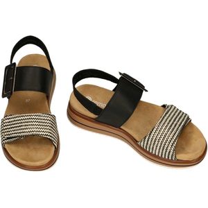 Remonte -Dames - zwart wit - sandalen