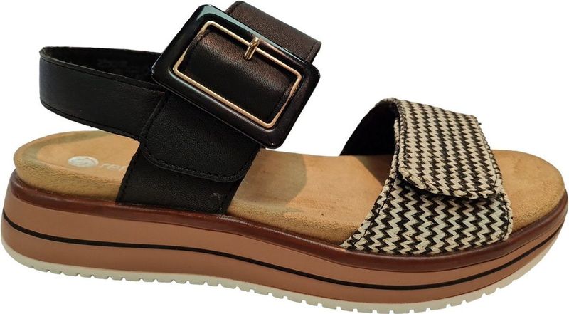 Remonte -Dames - zwart wit - sandalen