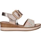 Remonte - Dames Sandaal - Imitatieleer - Zwart - Verstelbare Enkelband