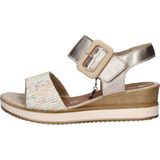 Remonte - Dames Sandaal - Imitatieleer - Zwart - Verstelbare Enkelband