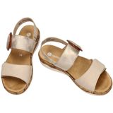 Remonte - Dames - Sandalen - Beige - Goud Metallic - Comfortabel en Verstelbaar