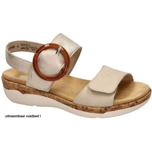 Remonte - Dames - Sandalen - Beige - Goud Metallic - Verstelbaar