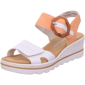 Rieker -Dames - perzik roze - sandalen - maat 41