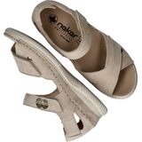 Rieker - V7474-60 - Sandaal - Beige - Nubuck Leer - Wijdte H