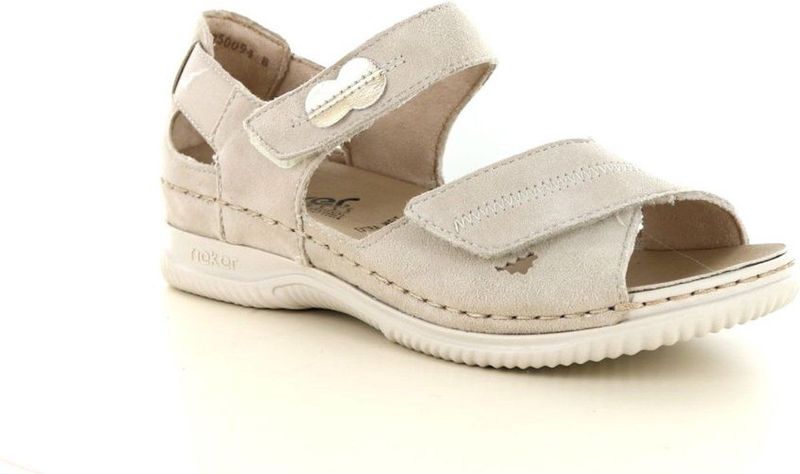 Rieker - V7474-60 - Sandaal - Beige - Nubuck Leer - Wijdte H