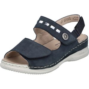 Rieker - V7473 - Damessandalen - Blauw - Bovenmateriaal van Echt Leer - Extra Breedte