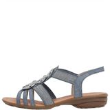 Remonte - Sandalen - Lichtblauw - Sleehak - Elastische Band