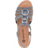 Remonte - Sandalen - Lichtblauw - Sleehak - Elastische Band
