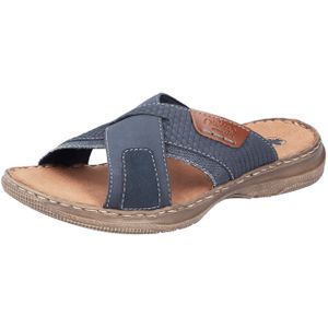 Rieker - Namur - Slipper - Blauw - Synthetisch Nubuck Leer