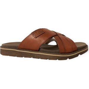 Rieker Clarino Slipper cognac Leer - Maat 44