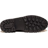 Zwart/goudkleur - Veterschoenen - Krokodillenlook - Blokhak