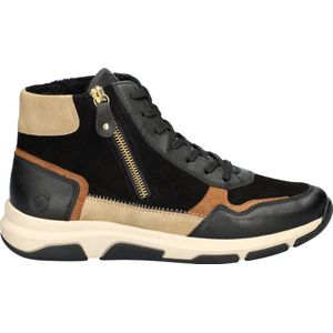 Remonte - Hoge Sneaker - Zwart Multi - Leer en Imitatieleer