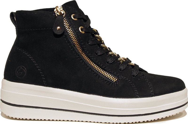 Sneakers - D1C70 - Effen - Suède - Uitneembare Zool - Snoersluiting