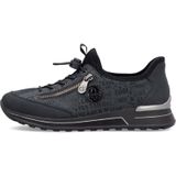 Sneakers - Imitatieleer - Zwart - Flexibele Zool