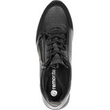 Remonte - Dames Sneaker - Zwart - Textiel en Imitatieleer - Rits Sluiting