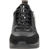 Remonte - Dames Sneaker - Zwart - Textiel en Imitatieleer - Rits Sluiting