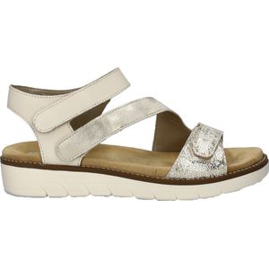 Remonte - Dames Sandaal - Goud - Leer en Imitatieleer - Verstelbare Bandjes