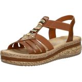 Rieker - Dames Sandalen - Zwart - Imitatieleer - Antistress Voetbed