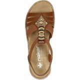 Rieker - Dames Sandalen - Zwart - Imitatieleer - Antistress Voetbed