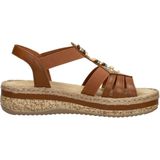 Rieker - Dames Sandalen - Zwart - Imitatieleer - Antistress Voetbed