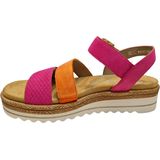 Remonte - Sleehaksandaaltjes - Fuchsia/Oranje - Vegan Verwerking