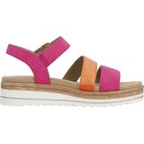 Remonte - Sleehaksandaaltjes - Fuchsia/Oranje - Vegan Verwerking