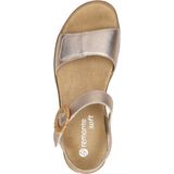 Remonte - Dames Sandalen - Roze-Goud Metallic - Plateauzool
