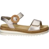 Remonte - Dames Sandalen - Roze-Goud Metallic - Plateauzool