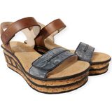 Rieker sandaal - Dames - Blauw Bruin