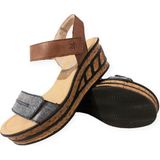 Rieker sandaal - Dames - Blauw Bruin
