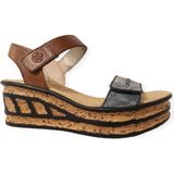Rieker sandaal - Dames - Blauw Bruin